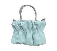 Wdbild Bolsa cruzada plisada para mujer, bolsa cruzada de cadena pequeña y cuadrada a juego para mujer, Green