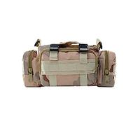 Wdbild Bolsa de camping de gran capacidad multifuncional para señuelos de cintura, bolsa de hombro para pesca y aparejos de pesca, Tres colores arena