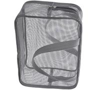 Wdbild Bolsa de maquillaje, bolsa de ducha de red para gimnasio, viajes, camping y dormitorio, esencial de secado rápido, portátil, organizador de artículos de tocador, Gray, M:30*10*20cm,S:25*11*16cm