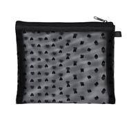 Wdbild Bolsa de maquillaje, bolsa de maquillaje, neceser de gran capacidad, bolsa de almacenamiento de cosméticos para bolso de viaje para el cuidado de pintalabios y brochas, Black, Talla única