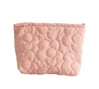 Wdbild Bolsa de maquillaje, elegante bolsa de maquillaje para viajes y uso diario, estuche de almacenamiento de nailon, bolsa de cosméticos casual, bolsa de aseo de gran capacidad, Pink, Talla única