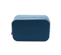 Wdbild Bolsa de maquillaje, espaciosa bolsa de aseo de viaje de silicona, bolsa de almacenamiento de maquillaje para mujeres y niñas, azul marino, 20*8*13cm