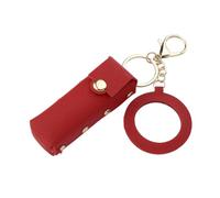 Wdbild Bolsa de maquillaje, práctica y portátil, elegante y compacto, soporte para bálsamo labial para uso diario casual, Red, Talla única