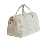 Wdbild Bolsa de pañales de gran capacidad para mamá, bolso portátil con patrón bordado detallado para viajes y necesidades diarias, organizador de viaje corto, b
