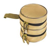 Wdbild Bolsa de pesca redonda para exteriores, carrete de pesca al aire libre, bolsa protectora para aparejos, bolsa de almacenamiento de cebos de pesca, Doble capa