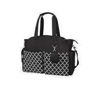 Wdbild Bolsa de pezón geométrica multicolor para el aire libre, para madres y bebés, bolso de hombro único, bolso de lactancia para bebé, Black
