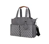 Wdbild Bolsa de pezón geométrica multicolor para el aire libre, para madres y bebés, bolso de hombro único, bolso de lactancia para bebé, gris