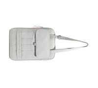Wdbild Bolsa de trabajo de lona de moda para cuaderno de 15 pulgadas, correa de hombro, bolsa de trabajo profesional para viajes de negocios, Gray