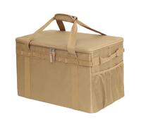 Wdbild Bolsa de transporte para cocina de camping al aire libre, resistente al agua, para viajes, utensilios de cocina, bolsa de almacenamiento, organizador de artículos diversos, Khaki