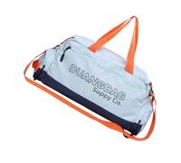 Wdbild Bolsa de viaje de gran capacidad para mujeres y hombres, bolsa de hombro deportiva de nailon, impermeable, mochila cruzada de viaje grande para actividades al aire libre, azul claro, Talla