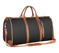 Wdbild Bolsa de viaje, multifuncional, impermeable, bolsa de viaje de gran capacidad, plegable, portátil, de piel sintética, con correa ajustable, Brown, Talla única
