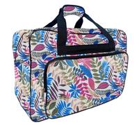 Wdbild Bolsa de viaje para máquina de coser, funda protectora de nailon con amplio espacio para herramientas y nociones, colores vibrantes, diseños elegantes, blanco leche