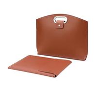 Wdbild Bolsa para laptop para mujer, bolsa de computadora de 13.3/14 pulgadas, maletines de oficina de negocios de gran capacidad, solución de almacenamiento profesional de dispositivos, Marrón