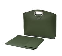 Wdbild Bolsa para laptop para mujer, bolsa de computadora de 13.3/14 pulgadas, maletines de oficina de negocios de gran capacidad, solución de almacenamiento profesional de dispositivos, verde oscuro