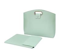 Wdbild Bolsa para laptop para mujer, bolsa de computadora de 13.3/14 pulgadas, maletines de oficina de negocios de gran capacidad, solución de almacenamiento profesional de dispositivos, verde menta