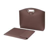 Wdbild Bolsa para laptop para mujer, bolsa de computadora de 13.3/14 pulgadas, maletines de oficina de negocios de gran capacidad, solución de almacenamiento profesional de dispositivos, Brown