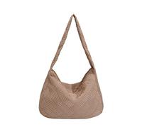 Wdbild Bolsas de compras reutilizables de gran capacidad, multifuncionales, ligeras, con diseño de tiras de moda, para las axilas, los hombros y los comestibles, Khaki