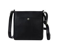 Wdbild Bolso bandolera de piel sintética para mujeres y niñas, bolso multifunción vintage, Black