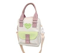 Wdbild Bolso cruzado de gran capacidad para mujer, bolso de hombro a juego, transparente, casual, bolso de mano con corazón, White