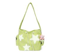 Wdbild Bolso cruzado de moda con adorno de estrella de gran capacidad para mujeres y mujeres, Green, One Size