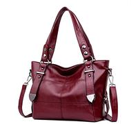 Wdbild Bolso cruzado de piel sintética con correa ajustable para mujeres y niñas, Red