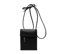Wdbild Bolso cruzado vertical pequeño para mujer a juego para mujer, Black