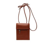 Wdbild Bolso cruzado vertical pequeño para mujer a juego para mujer, Brown