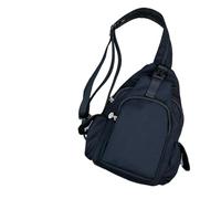 Wdbild Bolso de hombro contemporáneo, diseño ergonómico, mochila casual de nailon, bolso cruzado multifuncional, almacenamiento diario, correa ajustable, Black, One Size