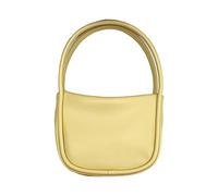 Wdbild Bolso de hombro para mujer, de moda, color sólido, bolsa de mano de piel sintética coreana a juego, Amarillo