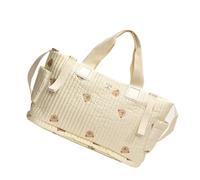 Wdbild Bolso de hombro portátil para maternidad con amplio espacio para suministros de bebé con bonito patrón bordado portátil para guardería, Modelo de oso