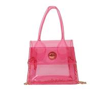 Wdbild Bolso de hombro transparente de lujo para mujer, bolso cruzado transparente, pequeño bolso cuadrado de moda, b
