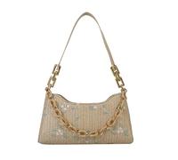 Wdbild Bolso de mano a juego para mujer, bolso de punto de moda, bolso de mujer, elegante bolsa de hombro con cadena para las axilas, Khaki