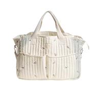 Wdbild Bolso de mano para mamá, con patrón bordado, múltiples compartimentos, a prueba de salpicaduras, bolsa cruzada de viaje de gran capacidad, compartimentos multifuncionales, c