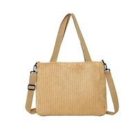Wdbild Bolso de mano para mujer, bolso cruzado de gran capacidad para niñas y mujeres, bolso de mano de pana versátil, Khaki