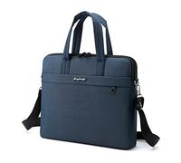 Wdbild Bolso de mano para portátil de 35.6 cm, color negro, azul y gris, Blue