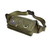 Wdbild Bolsos de mano para mujer, bolsa de cinturón multicapa para mujeres y hombres, bolsa cruzada con correa ajustable, resistente al agua, bolsa de pecho, riñonera, Green, 27*4*16cm