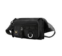 Wdbild Bolsos de mano para mujer, bolsa de cinturón multicapa para mujeres y hombres, bolsa cruzada con correa ajustable, resistente al agua, bolsa de pecho, riñonera, Black, 27*4*16cm
