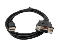 Wdbild Cable convertidor USB a RS232 de alta velocidad USB macho a RS232 hembra para PC y portátiles, adaptador de intercambio de datos
