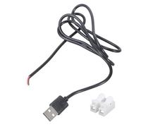 Wdbild Cable de alimentación USB 2.0 macho con abrazadera de resorte de 5 V, diseño sin soldadura para proyectos electrónicos, 100 cm/180 cm, 5 A, cable de alimentación USB para lámpara de ventilador