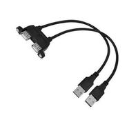 Wdbild Cable de carga USB 2.0 macho a hembra con agujeros de tornillo de montaje para sofá y laptop, cable de extensión USB