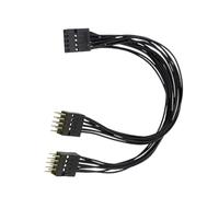 Wdbild Cable de extensión de placa base de 9 pines, 1 hembra a 2 machos, adaptador divisor para placa base, PC, reinicio de alimentación, divisor de carcasa de PC