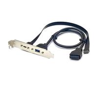 Wdbild Cable de extensión USB 3.2 USB 3.2 tipo E tipo E a tipo C hembra con tornillo de montaje en panel