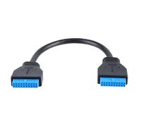 Wdbild Cable divisor de extensión USB 3.0 de 19 pines para computadora de escritorio, cable adaptador de cabecera de extensión interna de 19 pines, placa de expansión USB