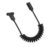 Wdbild Cable en espiral USB 5 tipo C de 240 W, carga rápida, transferencia de datos de 80 Gbps, pantalla de 16 K, panel de montaje de tornillo USB