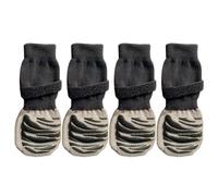 Wdbild Calcetines, 4 piezas de protección para patas de perro, zapatos para mascotas con patrones de patas, zapatos para perros, botines con patrones de patas