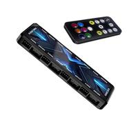 Wdbild Carcasa RGB con funcionalidad PWM de 5 V, 3 pines y 12 V y 4 pines SATAs alimentados para ventiladores y 8 puertos para LED direccionables RGB controlador