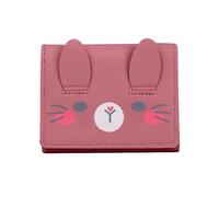 Wdbild Cartera para estudiantes de dibujos animados, tarjetero de moda, cómoda y elegante, para mujeres y niñas, ciruela, 11*2*8.5cm