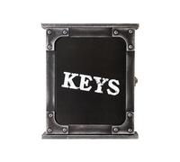 Wdbild Cerradura de pared para caja de seguridad con ganchos de madera retro para llaveros para caja de almacenamiento creativa para llaves