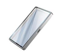 Wdbild Colorido estuche protector de tarjetas para vidrio inastillable clasificado coleccionable, almacenamiento seguro, marco de metal, estuche de almacenamiento de tarjetas