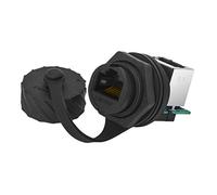 Wdbild Conector Ethernet RJ45 macho a hembra industrial de alta velocidad sellado para montaje en panel